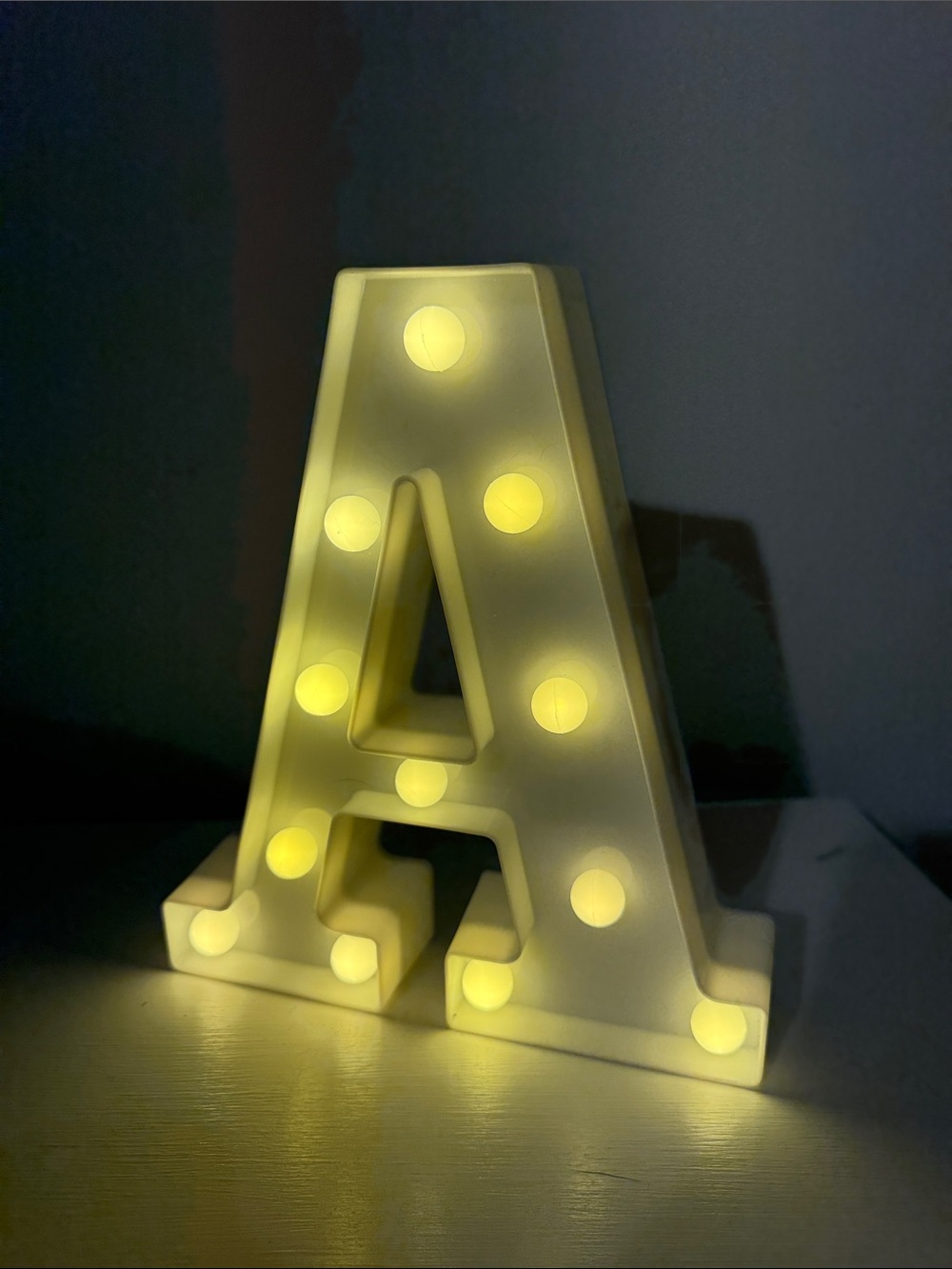 Light-Up Letter A Sign